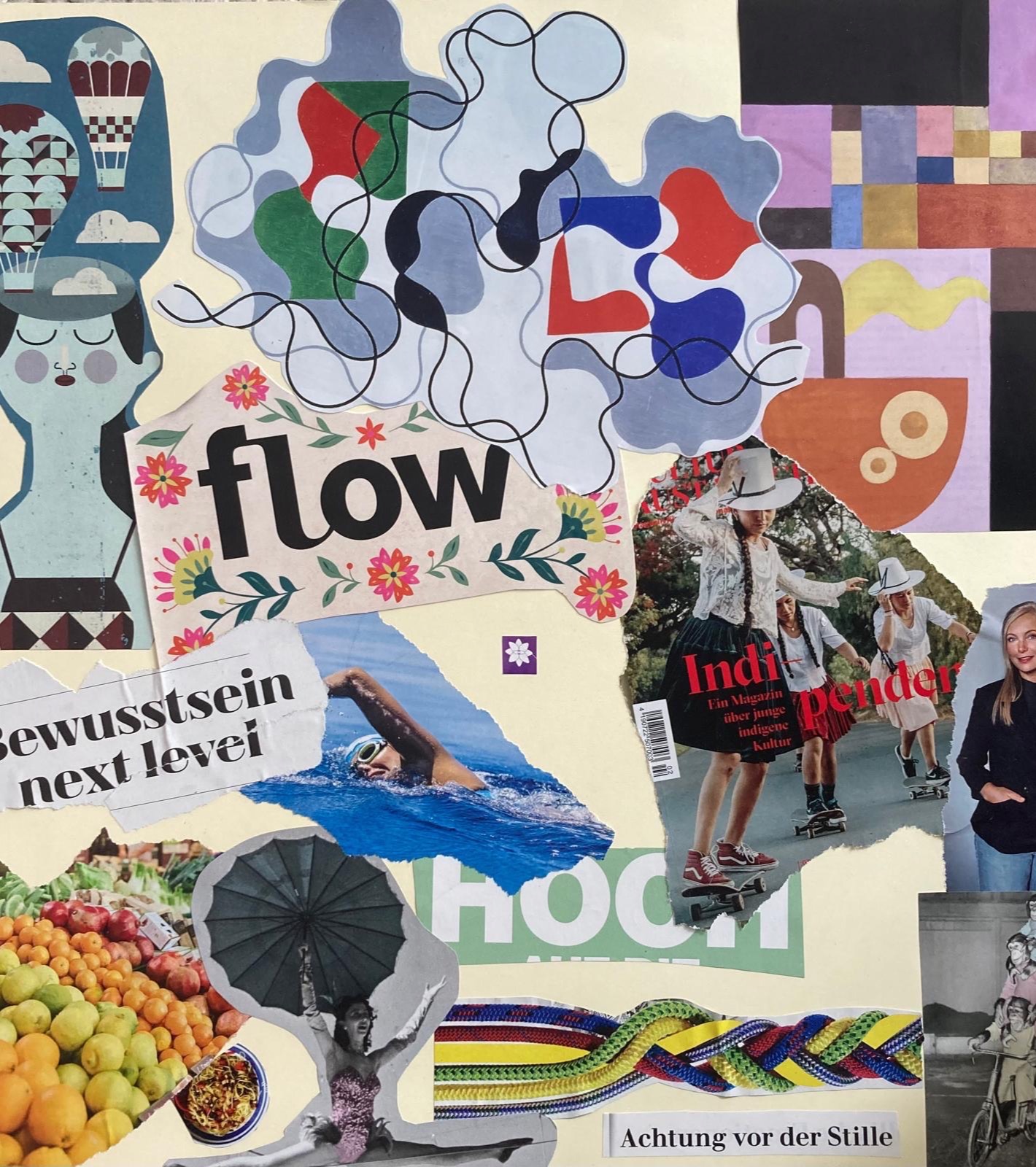 Collage eines Vision Boards
